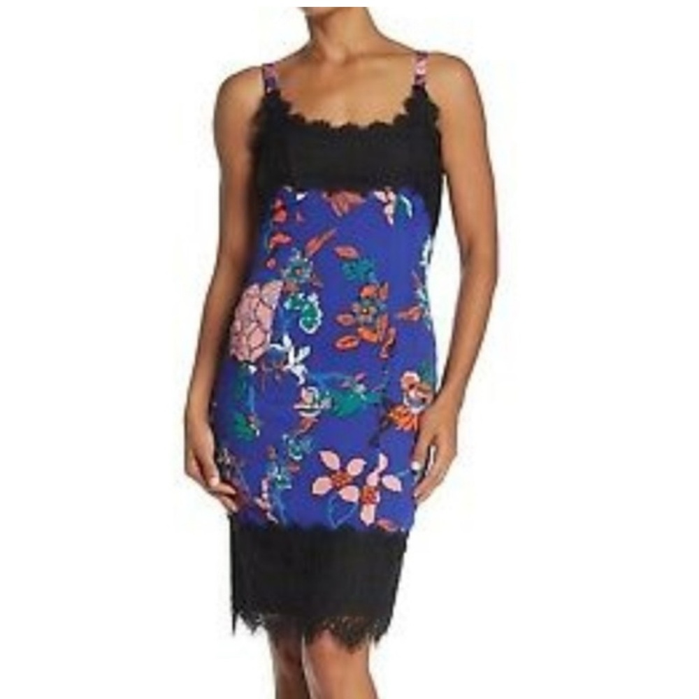 Diane Von Furstenberg Blue Floral Dress